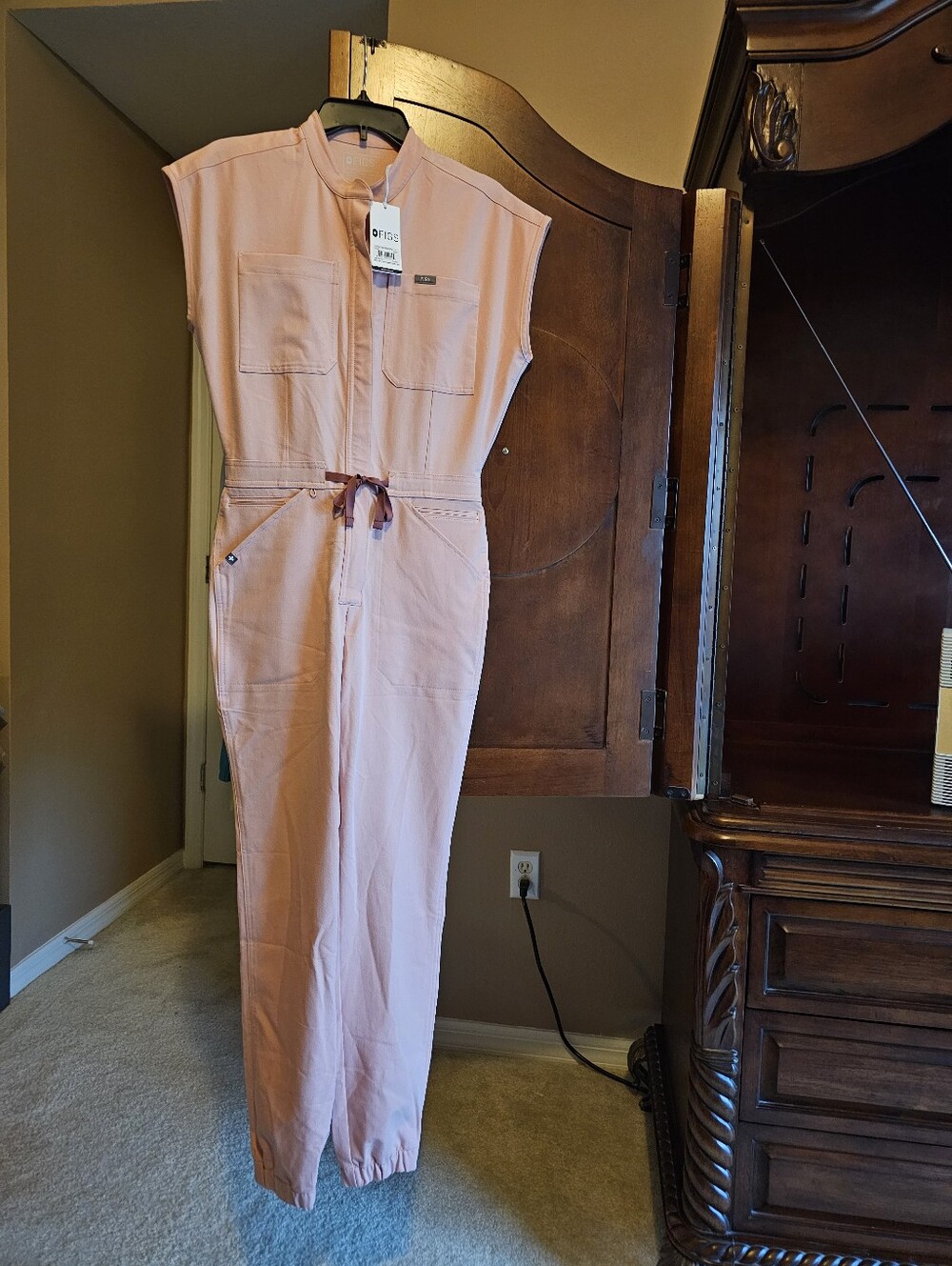 Figs Pink Sand Jumpsuit